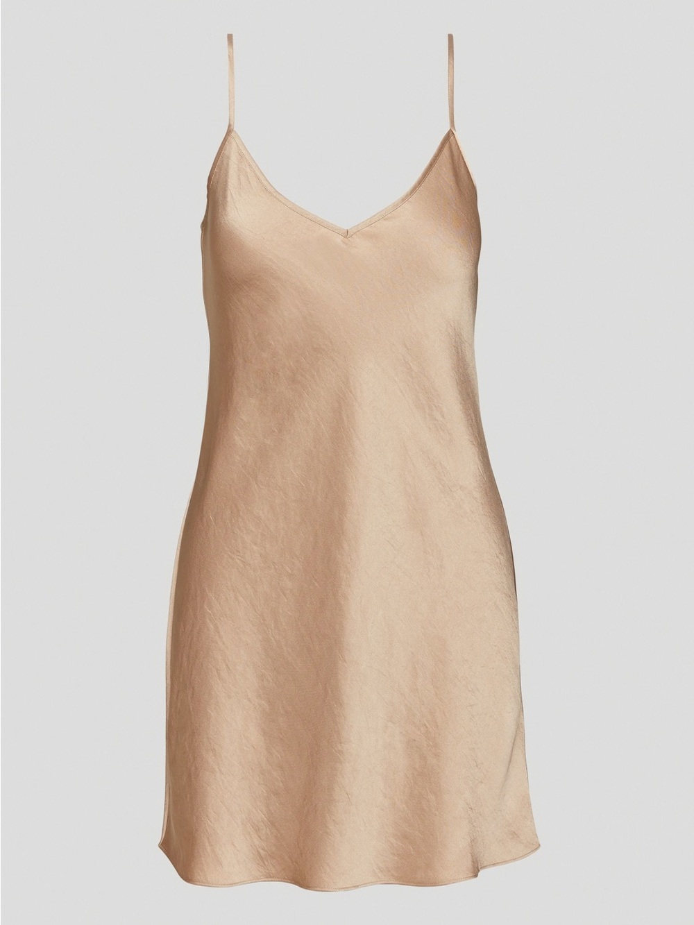 Aritzia Only Slip Mini Dress - Light Gold